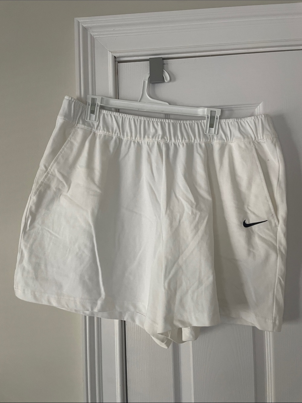 Nike White Women’s Athletic Skort with Black Swoosh